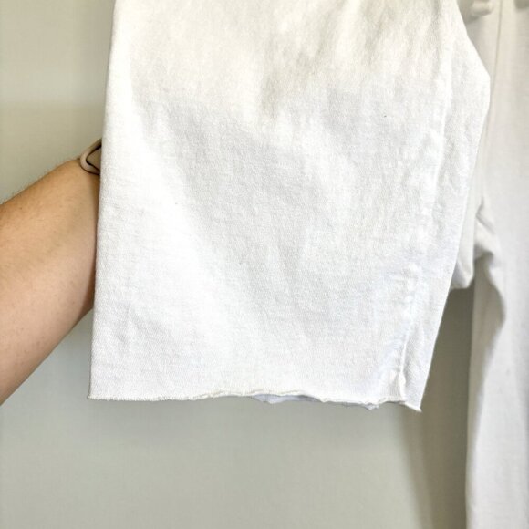 Frank & Eileen Heritage Jersey Tank Jumpsuit in White Drawstring Waist Sz Large - Picture 5 of 9